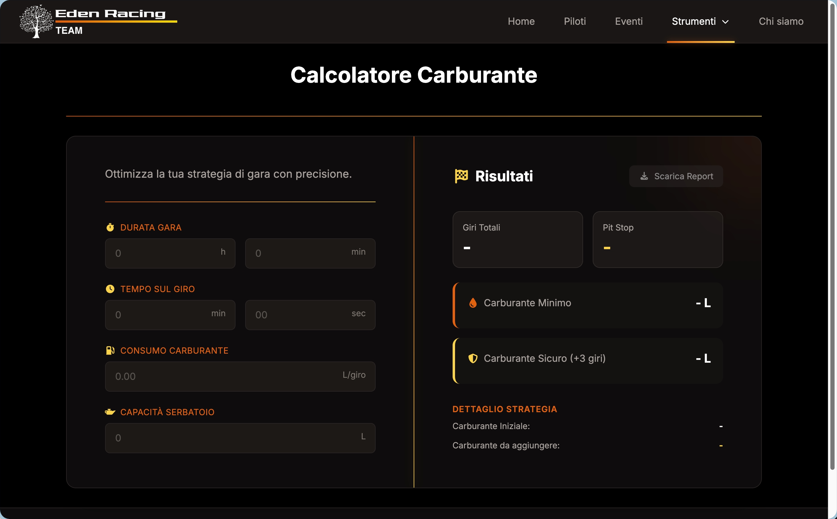 Screenshot Tool Carburante